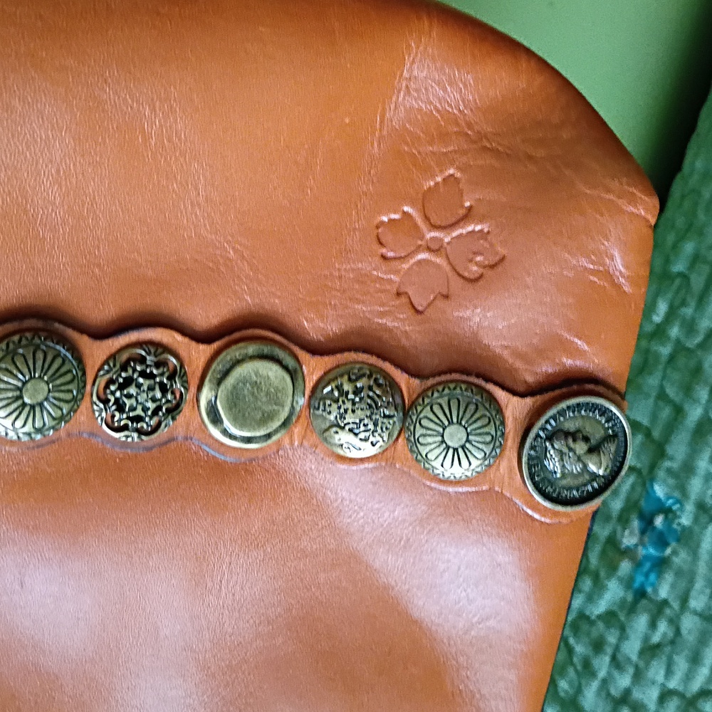 Patricia Nash Tan Shoulder/Tote Bag with Brass Medallion Accent - Picture 4 of 12